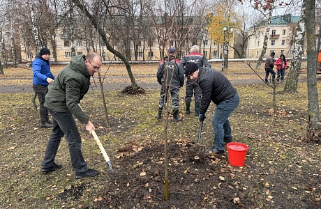 Роман Трялин принял участие в озеленении сквера Дружбы Роман Трялин принял участие в озеленении сквера Дружбы